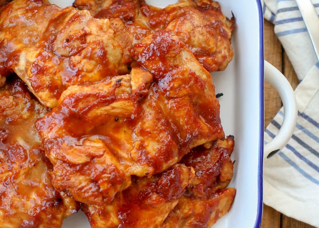 Oven Broiled Chicken with Barbecue Sauce