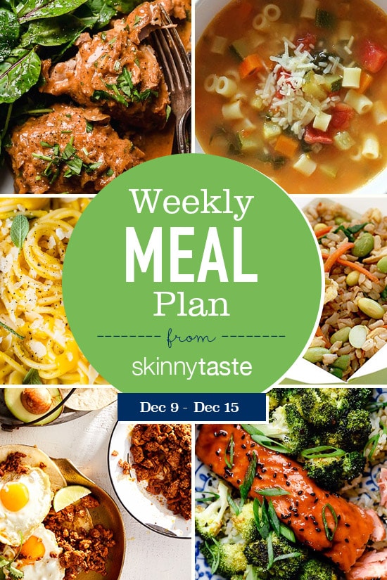 Skinnytaste Meal Plan (December 9-December 15)