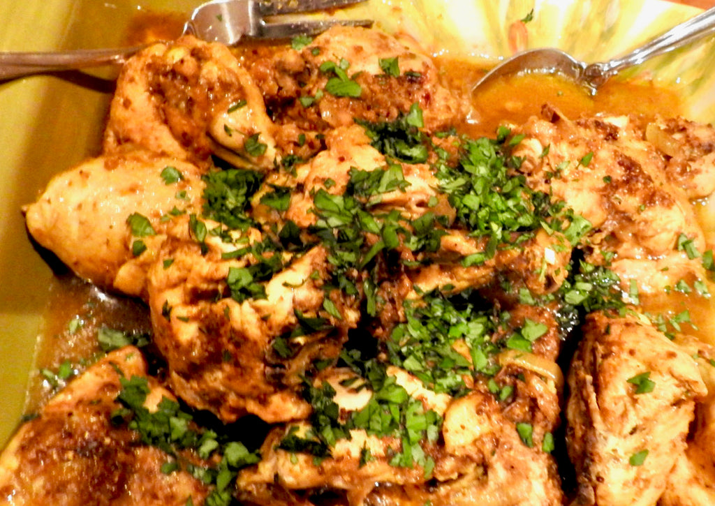 A South-Asian Feast: Coriander Chicken, Chickpea/Tomato Curry and Fragrant Rice