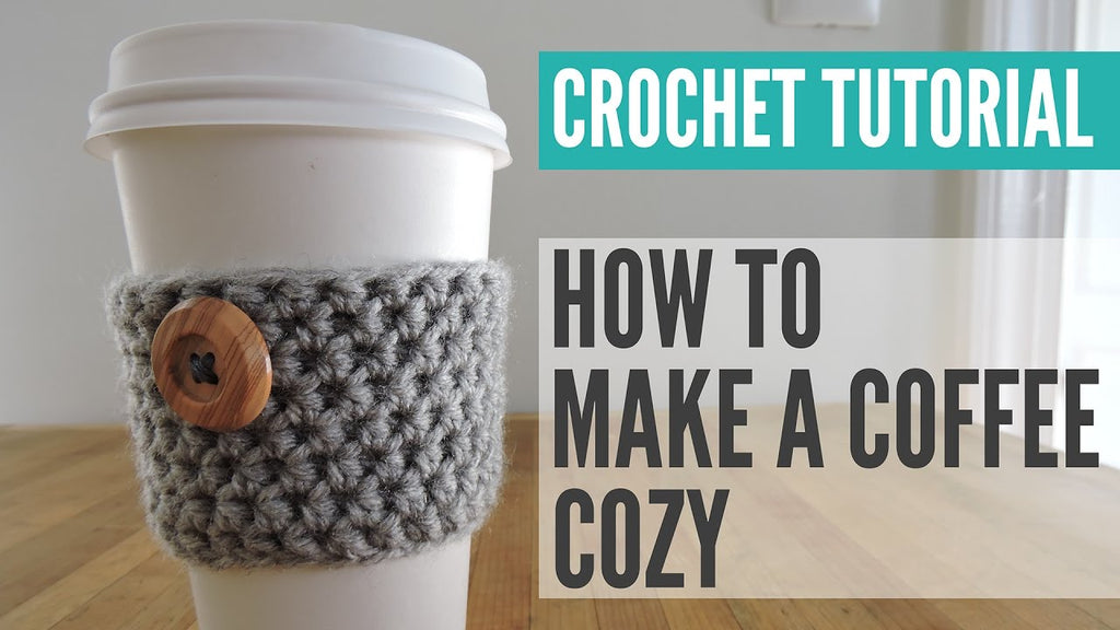 Learn to crochet a coffee cup cozy! This project is great for beginners and would work well as a first project