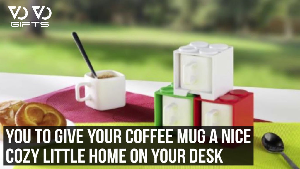 Cube Coffee Mug With Lego Shaped Stackable Storage Container BUY NOW ...