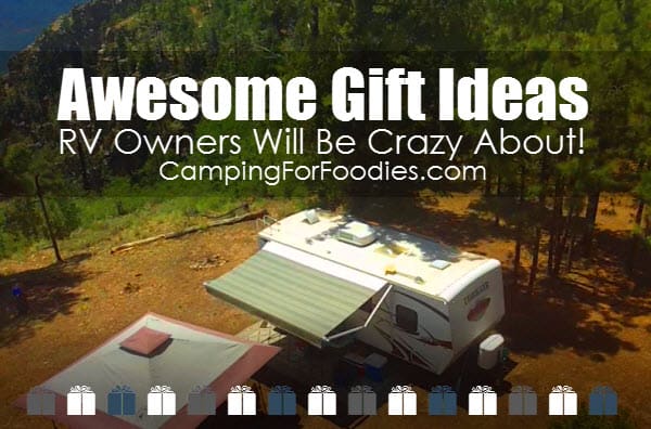 Looking for unique camper gifts? We found tons of them! From ingenious RV accessories and electronic camper gadgets to fun travel journals, decor, kitchen/barware and more! We’ve got a great list of RV gifts that are awesome housewarming ideas for...
