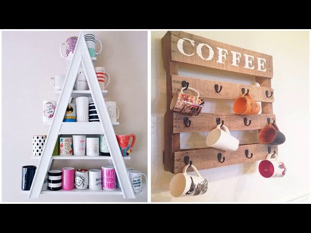 Top 40 Amazing Coffe Cups Organizing Ideas | DIY Craft Bar Ideas Mug Holder Milkmaid Recycling 2018 -- Looking for upgrade or inspiration about cup storage ...