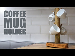This video shows how to make coffee mug holder or stand out of log wood
