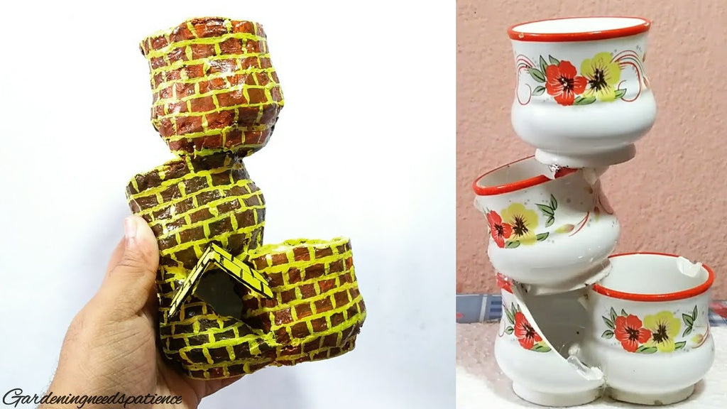 In this video we had shown how to make a decorative pots with the help of broken tea cups..