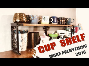 I bought some new coffee cups, I make a small coffee cup shelf using some steel and wood.In the video, I showed the production process.