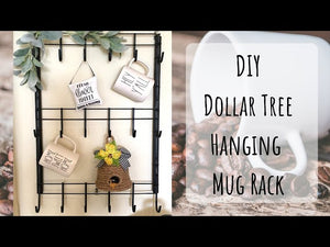 Hi! Thanks so much for checking out my video on how to make a mug rack using items from the Dollar Tree! What you will need is: 2x Lobby Dust pan 3x over the ...