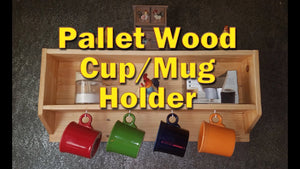 Pallet Wood Coffee Cup/Mug Holder by St