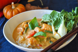 Thai Butternut Squash Red Curry (paleo, gluten-free, vegan option)