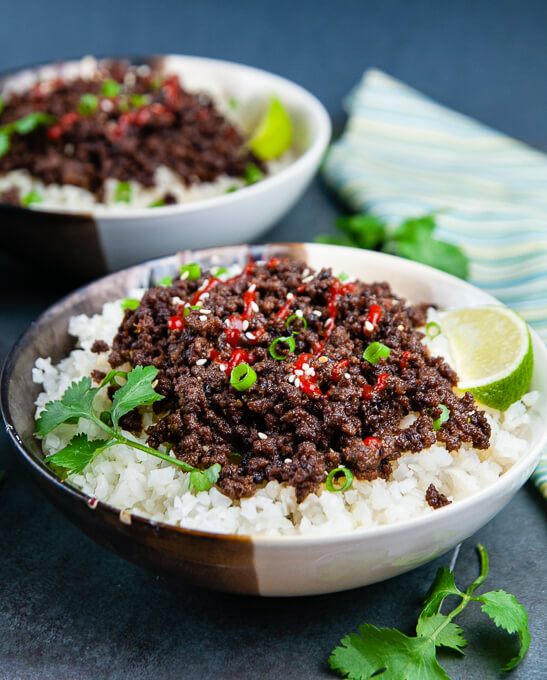 Keto Korean Beef Bowls