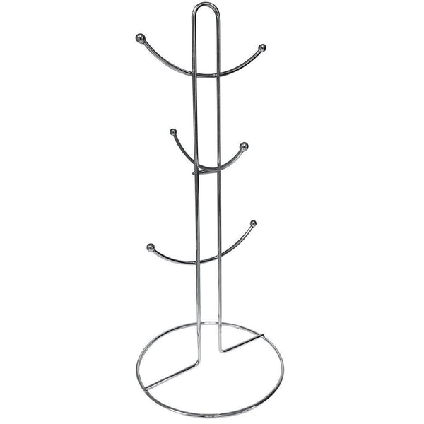 Evelots Cup/Mug Rack Holder-Chrome Metal-Holds 6 Mugs or 50 Bracelets/Necklaces
